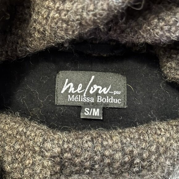 Melow By Melissa Bolduc Petrouchka Poncho Womens S/M Virgin Wool Pull Designer - Picture 12 of 15